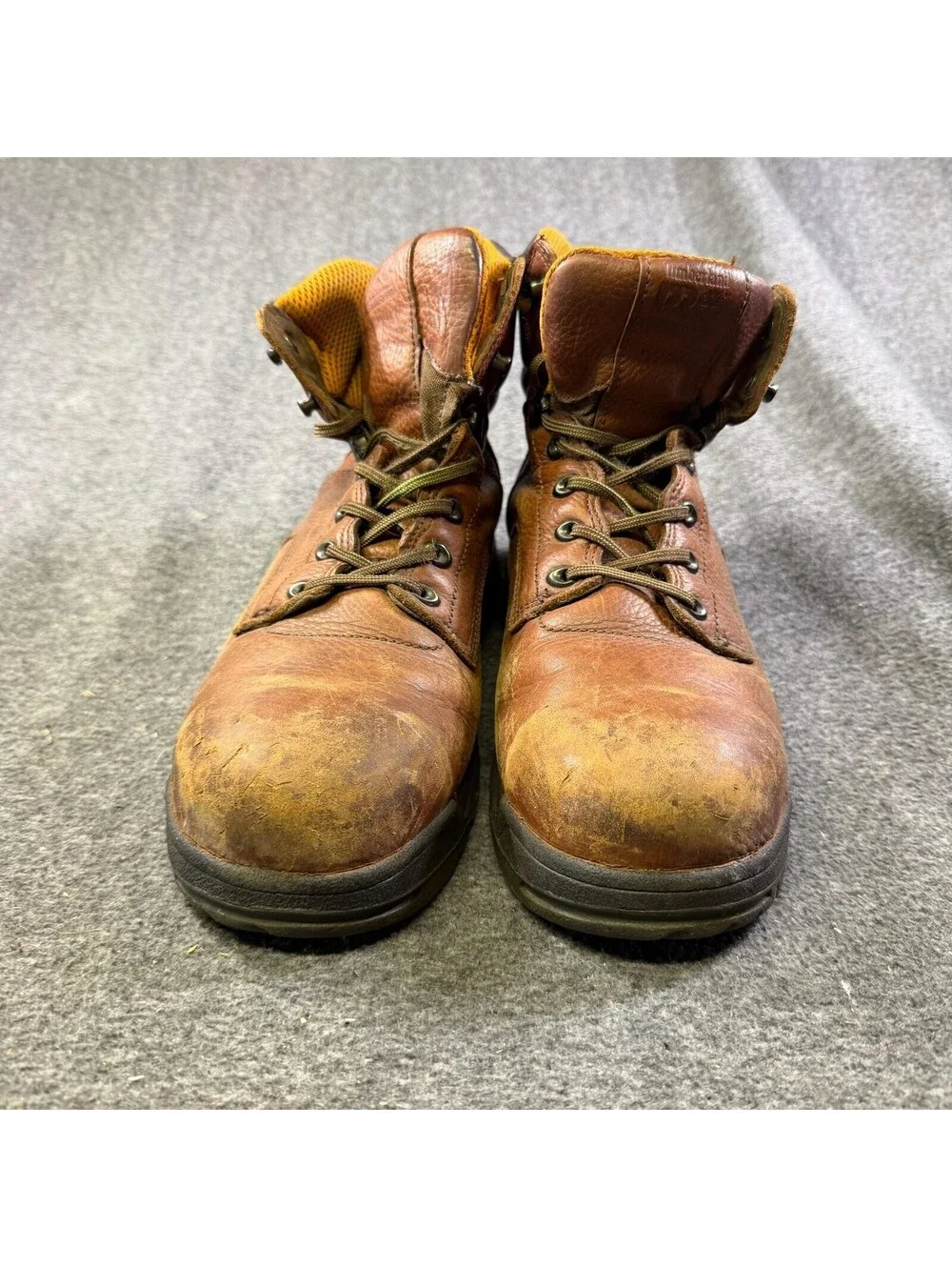 Timberland PRO TiTAN Work Boots Mens Size 13W Brown Leather Safety Toe 26063